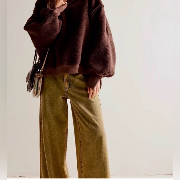 Free People Cozy Camden Sweatshirt in Walnut - Picture 3 of 6